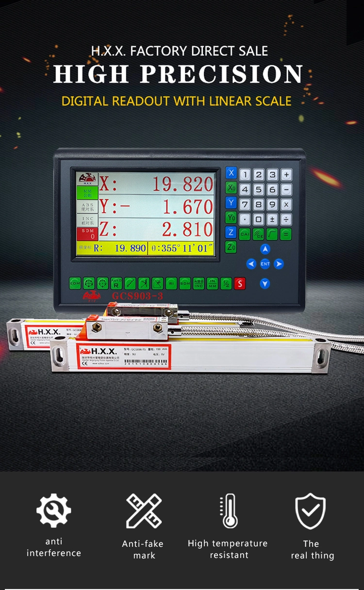 High Precision Lathe 3 Axis Digital Readout with Ttl Linear Scale Dro Kit