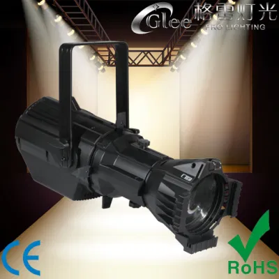 Projetor gobo teatral elipsoidal com perfil LED branco 200W